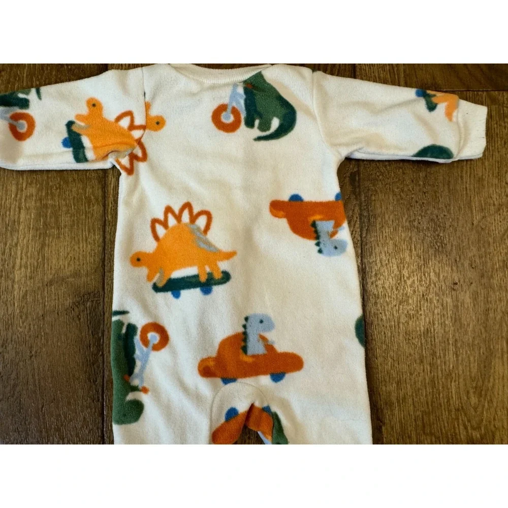 Carters Preemie Baby Boy Sleeper Outfit Romper Fleece Dinosaur Reborn